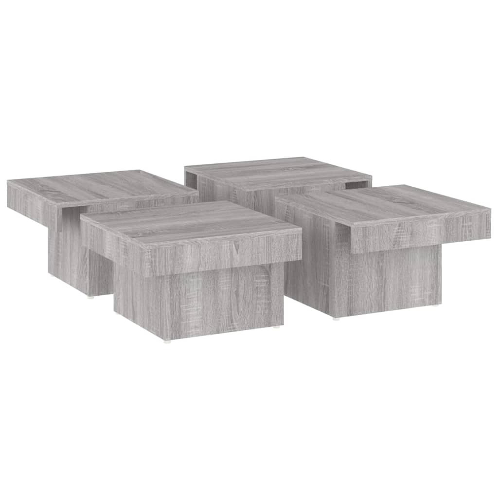 Τραπεζάκι Σαλονιού Γκρι Sonoma 90x90x28 εκ. Επεξεργασμένο Ξύλο