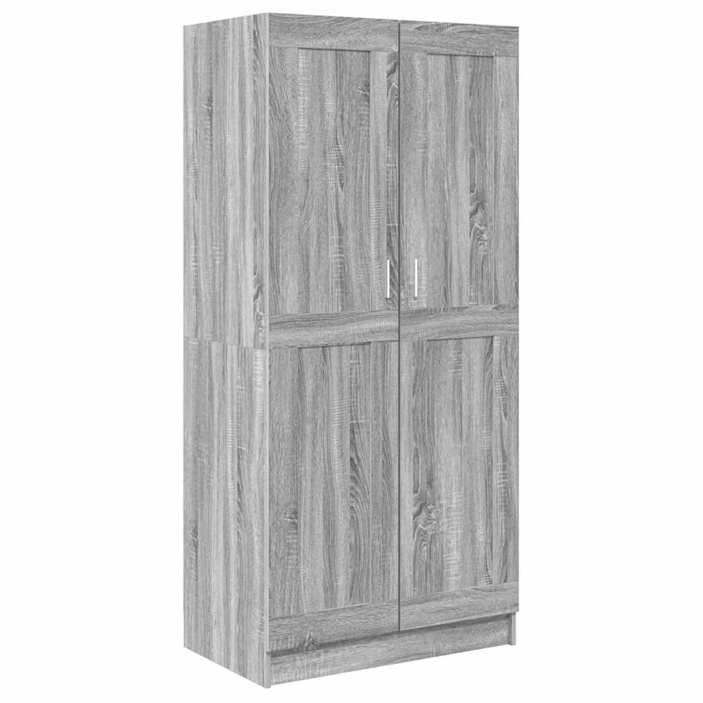 Ντουλάπα Γκρι Sonoma 82,5x51,5x180 εκ. από Επεξεργασμένο Ξύλο - Pakobazaar