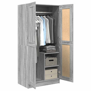 Ντουλάπα Γκρι Sonoma 82,5x51,5x180 εκ. από Επεξεργασμένο Ξύλο - Pakobazaar