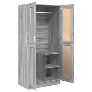 Ντουλάπα Γκρι Sonoma 82,5x51,5x180 εκ. από Επεξεργασμένο Ξύλο - Pakobazaar