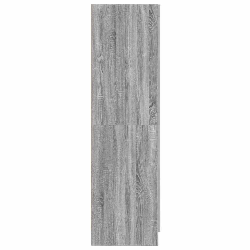 Ντουλάπα Γκρι Sonoma 82,5x51,5x180 εκ. από Επεξεργασμένο Ξύλο - Pakobazaar