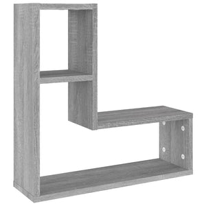 Ραφιέρες Τοίχου 2 τεμ. Γκρι Sonoma 50  x 15 x 50 εκ. Επεξ. Ξύλο