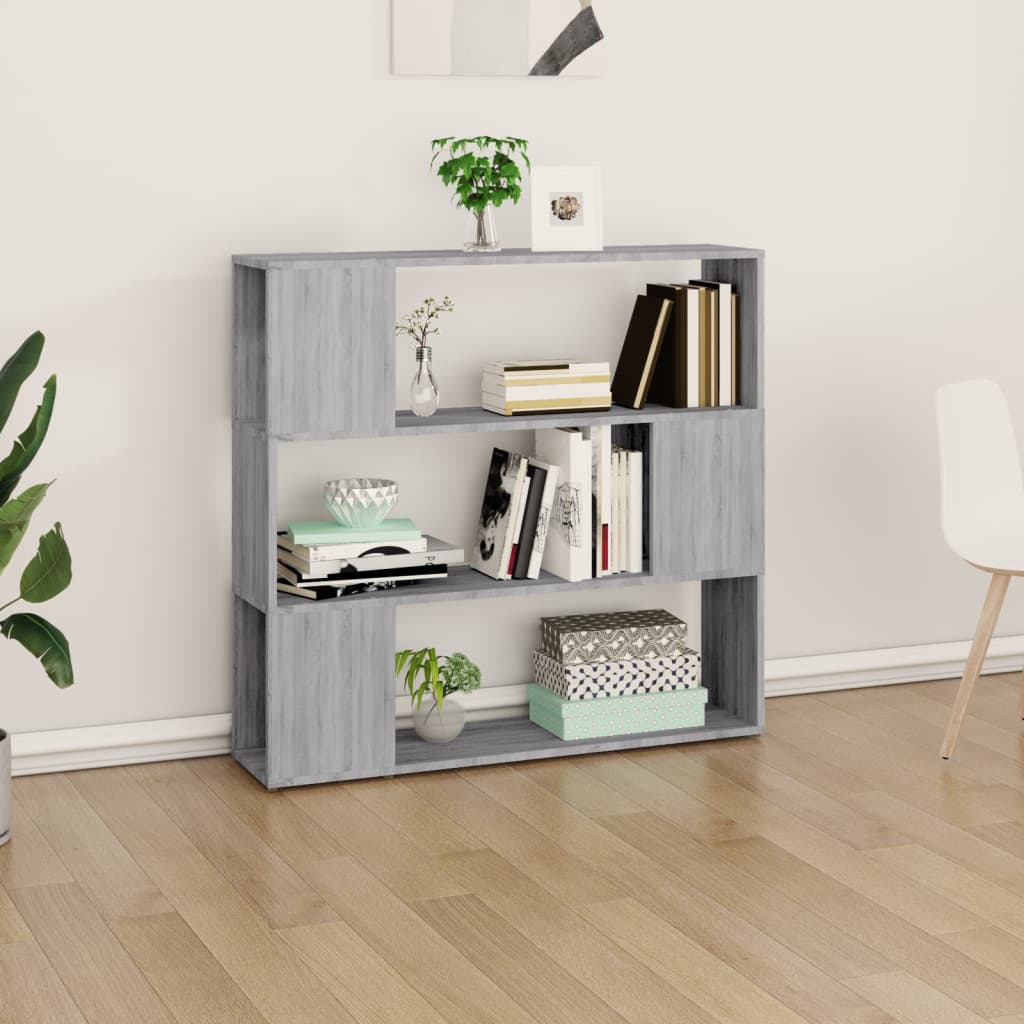 Βιβλιοθήκη/Διαχωριστικό Χώρου Γκρι Sonoma 100 x 24 x 94 εκ. - Pakobazaar