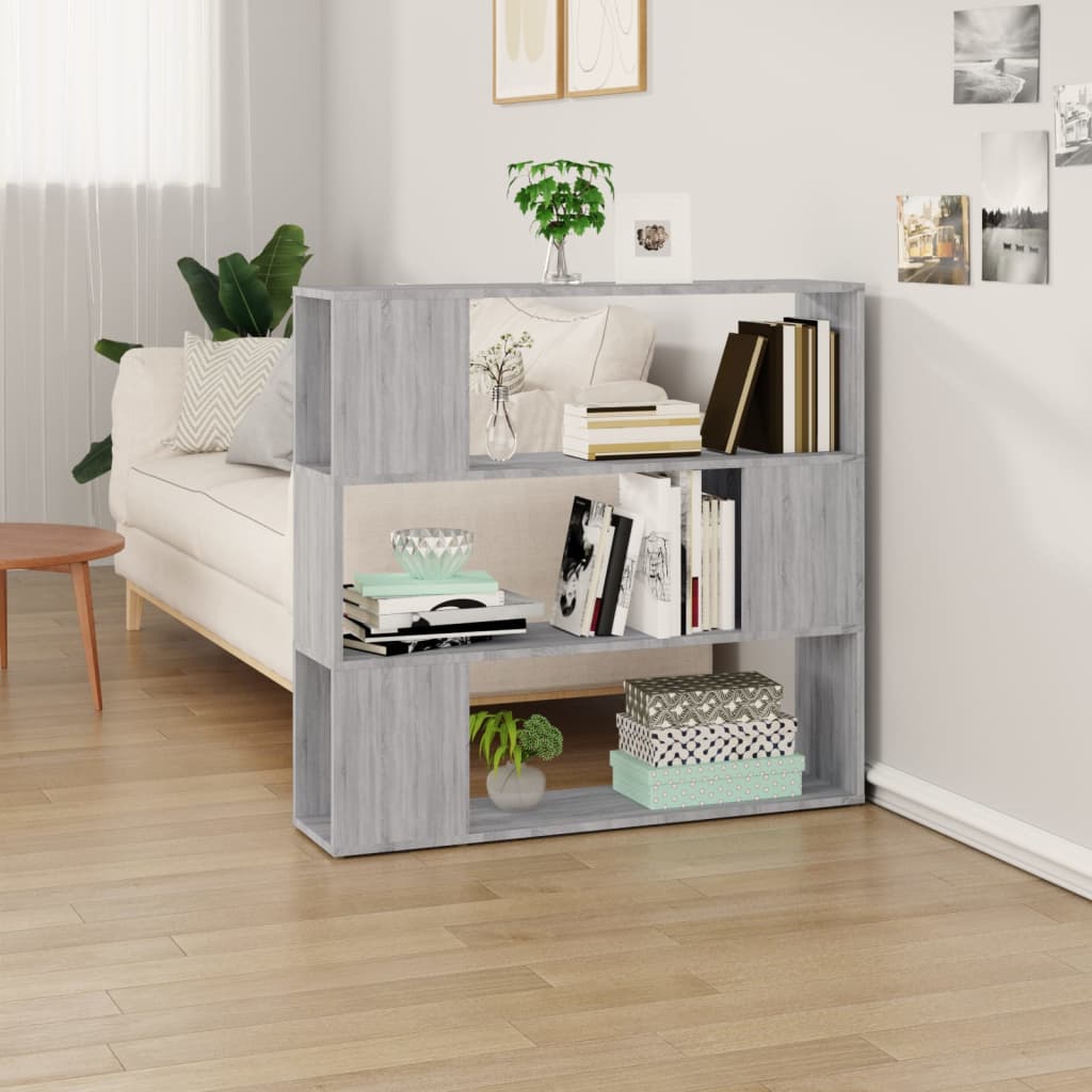 Βιβλιοθήκη/Διαχωριστικό Χώρου Γκρι Sonoma 100 x 24 x 94 εκ. - Pakobazaar