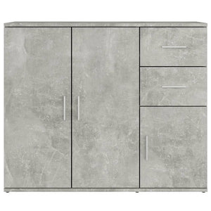 Ντουλάπι Γκρι Σκυροδέματος 91x29,5x75 εκ. Επεξεργασμένο Ξύλο