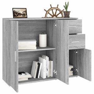 Ντουλάπι Γκρι Sonoma 91x29,5x75 εκ. από Επεξεργασμένο Ξύλο