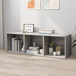 Βιβλιοθήκη/Έπιπλο Τηλεόρασης Γκρι Sonoma 36x30x114εκ Επεξ. Ξύλο