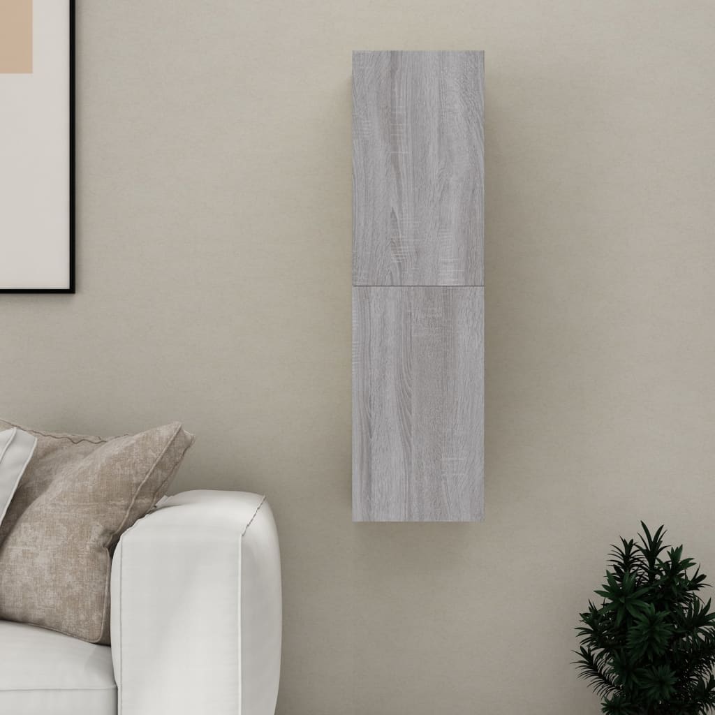 Έπιπλο Τηλεόρασης Επιτοίχιο Γκρι Sonoma 30,5 x 30 x 110 εκ.