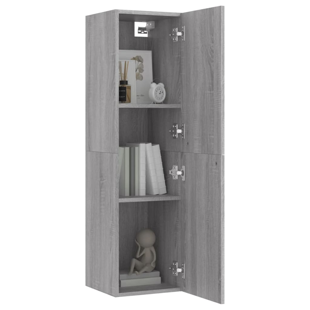 Έπιπλο Τηλεόρασης Επιτοίχιο Γκρι Sonoma 30,5 x 30 x 110 εκ.