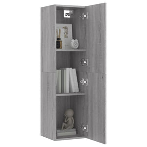 Έπιπλο Τηλεόρασης Επιτοίχιο Γκρι Sonoma 30,5 x 30 x 110 εκ.
