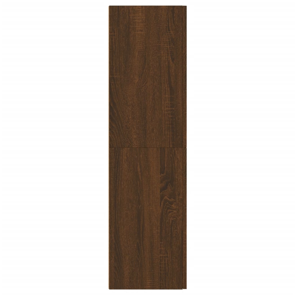 Έπιπλο Τηλεόρασης Επιτοίχιο Καφέ Δρυς 30,5 x 30 x 110 εκ.