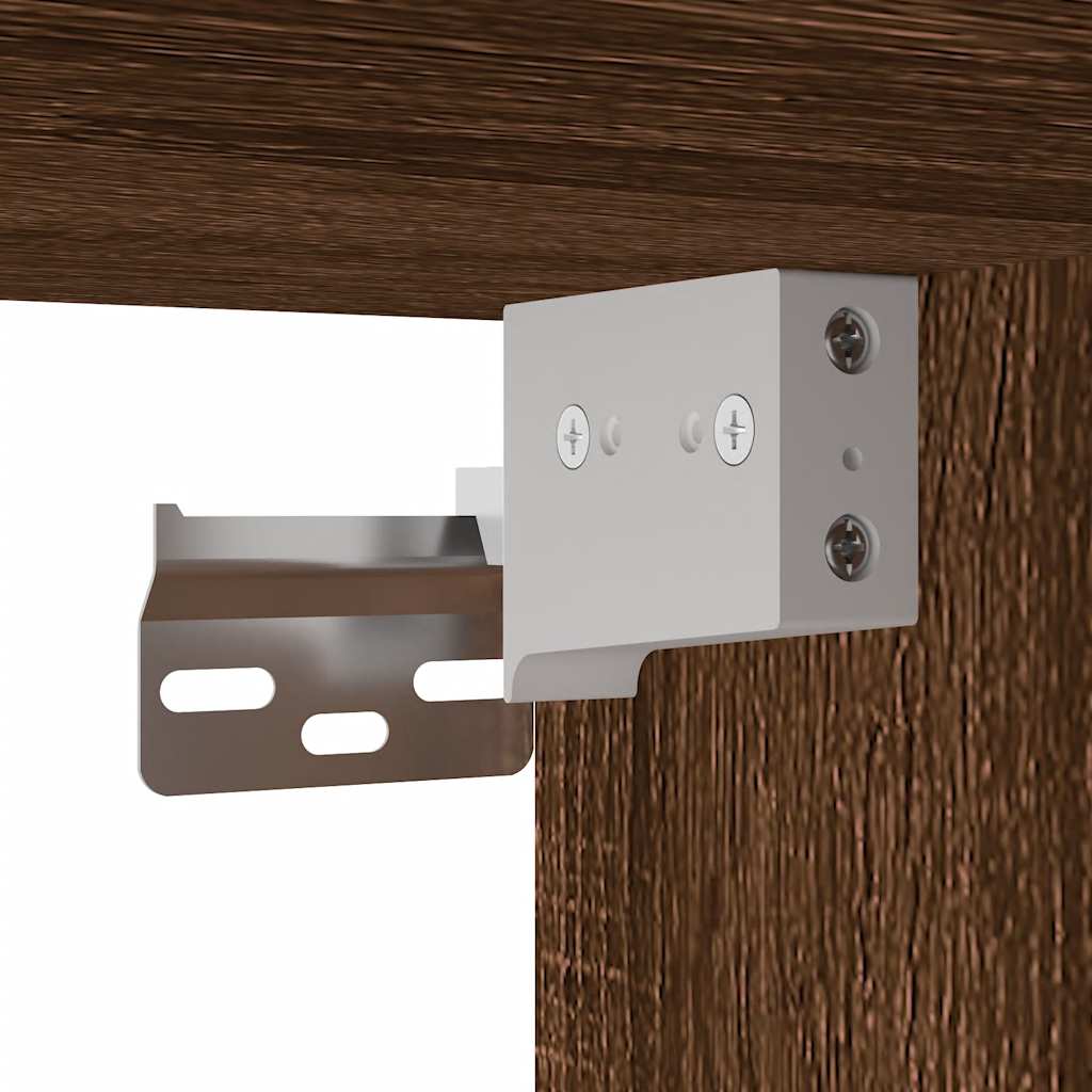 Έπιπλα Τηλεόρασης Επιτοίχια 2 τεμ. Καφέ δρυς 30,5x30x110 εκ.