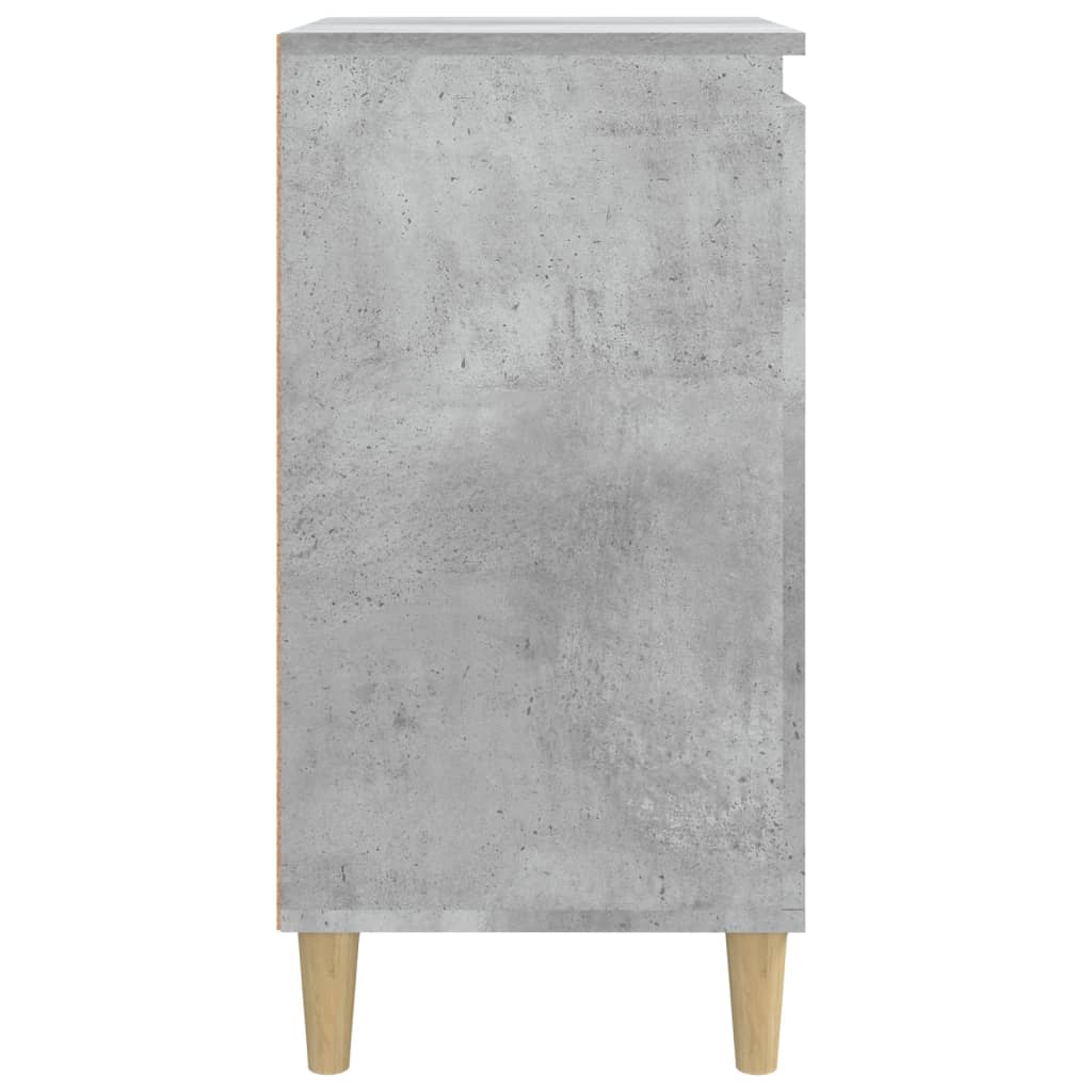 Κομοδίνα 2 τεμ. Γκρι Σκυροδέματος 40x35x70 εκ. Επεξεργ. Ξύλο