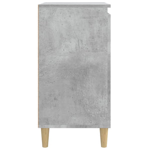 Κομοδίνα 2 τεμ. Γκρι Σκυροδέματος 40x35x70 εκ. Επεξεργ. Ξύλο