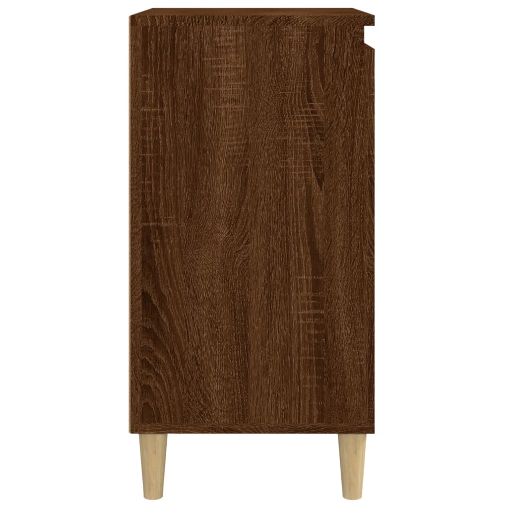 Κομοδίνα 2 τεμ. Καφέ Δρυς 40x35x70 εκ. από Επεξεργασμένο Ξύλο