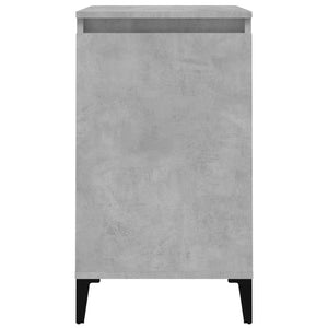 Κομοδίνα 2 τεμ. Γκρι Σκυροδέματος 40x35x70 εκ. Επεξεργ. Ξύλο