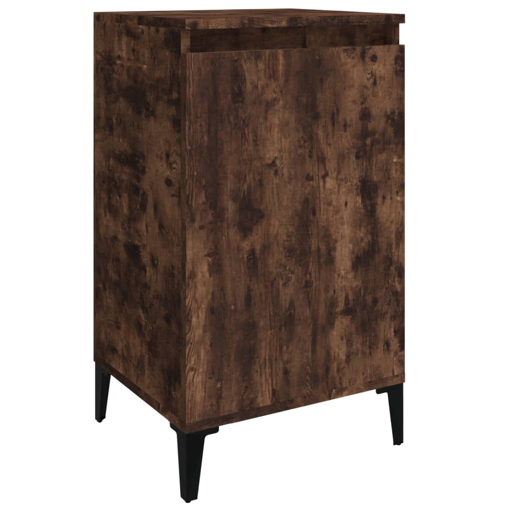 Κομοδίνα 2 Τεμ. Καπνιστή Δρυς 40x35x70 εκ. Επεξεργασμένο Ξύλο