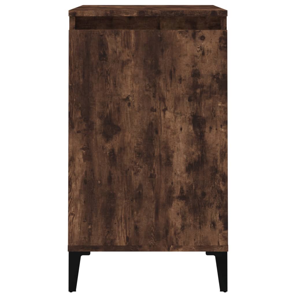 Κομοδίνα 2 Τεμ. Καπνιστή Δρυς 40x35x70 εκ. Επεξεργασμένο Ξύλο