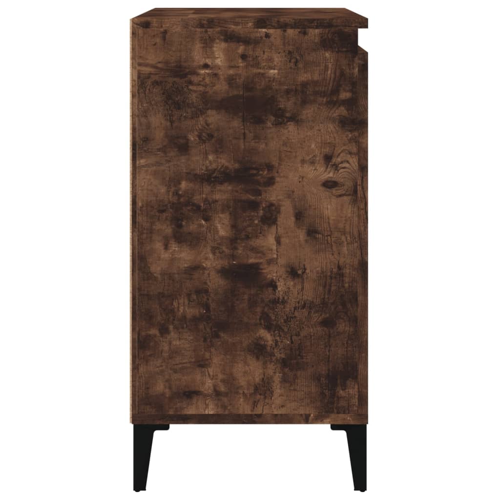 Κομοδίνα 2 Τεμ. Καπνιστή Δρυς 40x35x70 εκ. Επεξεργασμένο Ξύλο