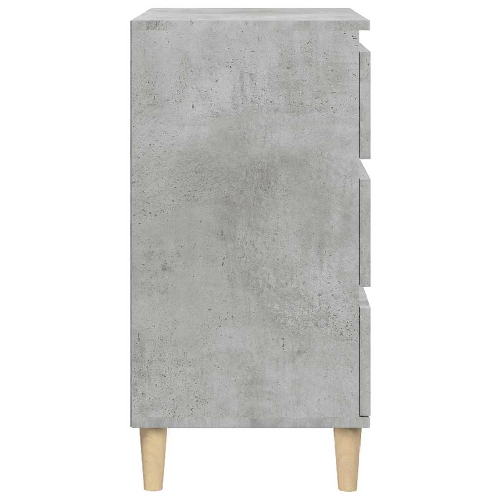 Κομοδίνο Γκρι Σκυρ. 40x35x70 εκ. από Επεξεργασμένο Ξύλο