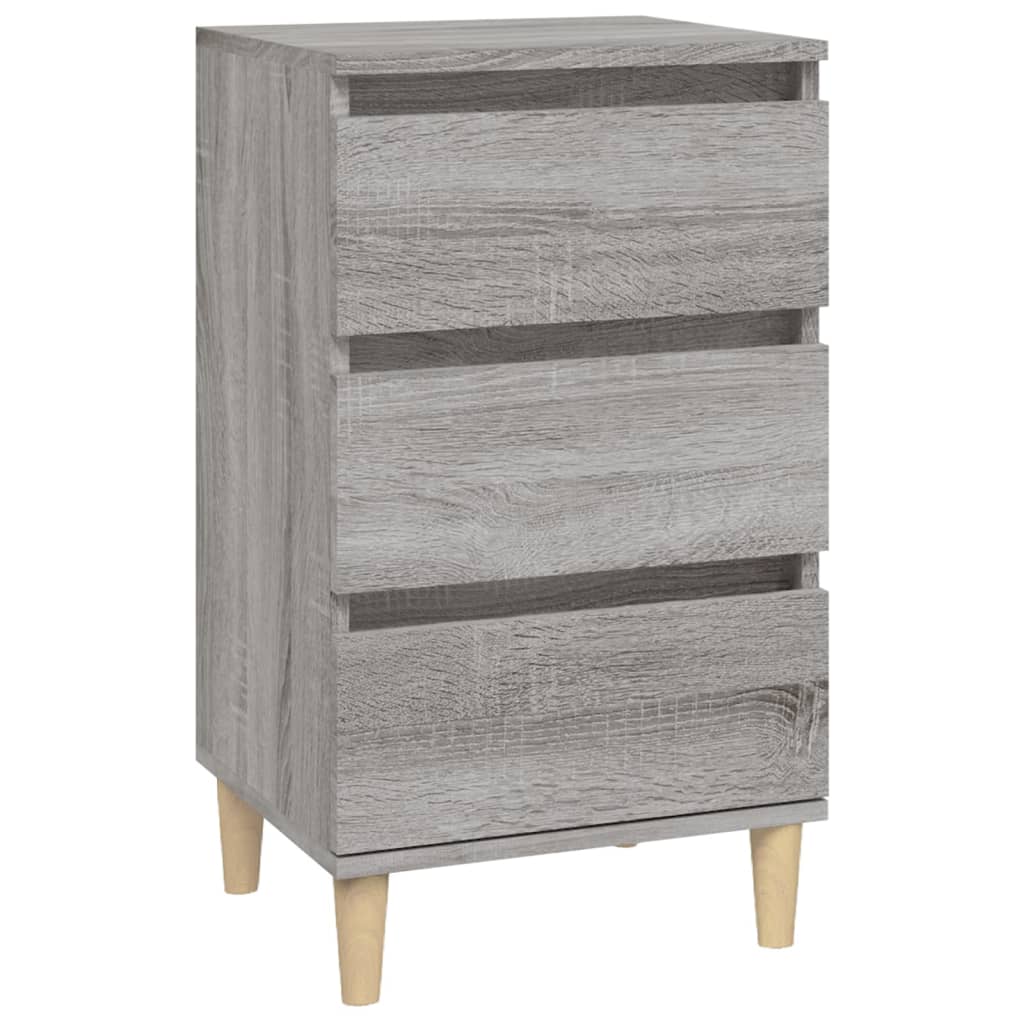 Κομοδίνο Γκρι Sonoma 40x35x70 εκ. από Επεξεργασμένο Ξύλο - Pakobazaar