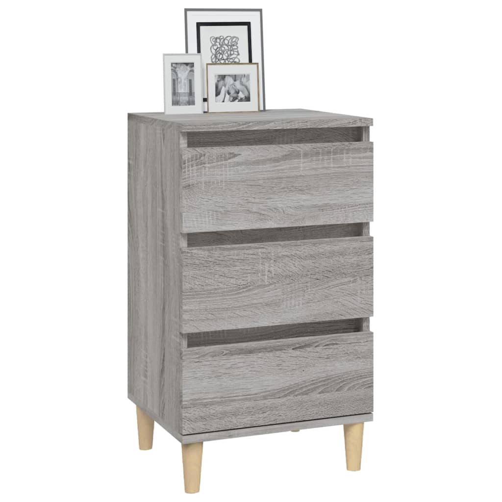 Κομοδίνο Γκρι Sonoma 40x35x70 εκ. από Επεξεργασμένο Ξύλο - Pakobazaar