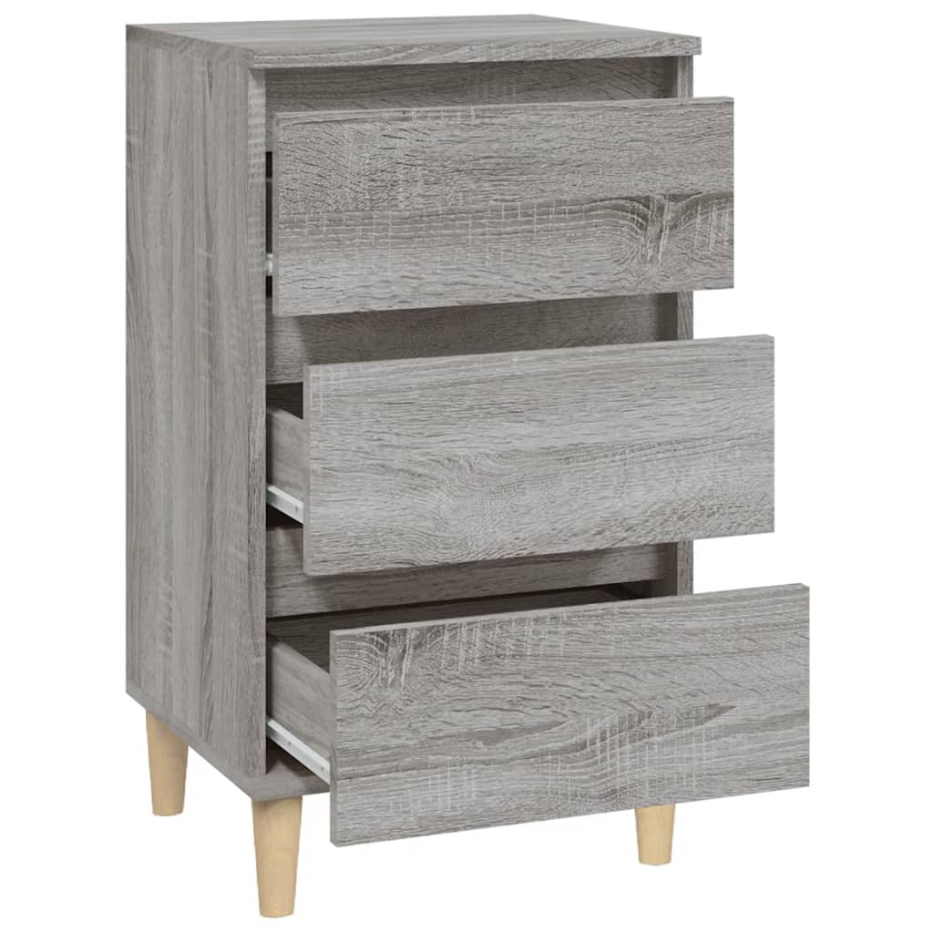 Κομοδίνο Γκρι Sonoma 40x35x70 εκ. από Επεξεργασμένο Ξύλο - Pakobazaar