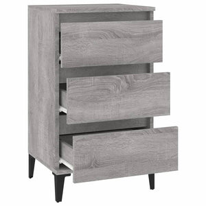 Κομοδίνο Γκρι Sonoma 40x35x70 εκ. από Επεξεργασμένο Ξύλο - Pakobazaar