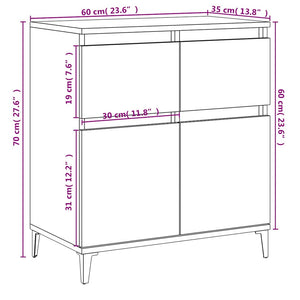 Συρταριέρα Sonoma Δρυς 60x35x70 εκ. Επεξεργασμένο Ξύλο
