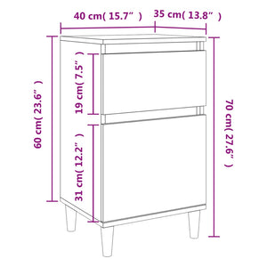 Κομοδίνο Λευκό 40 x 35 x 70 εκ. - Pakobazaar
