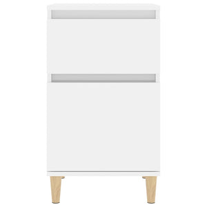 Κομοδίνα 2 τεμ. Γυαλιστερό Λευκό 40x35x70 εκ.