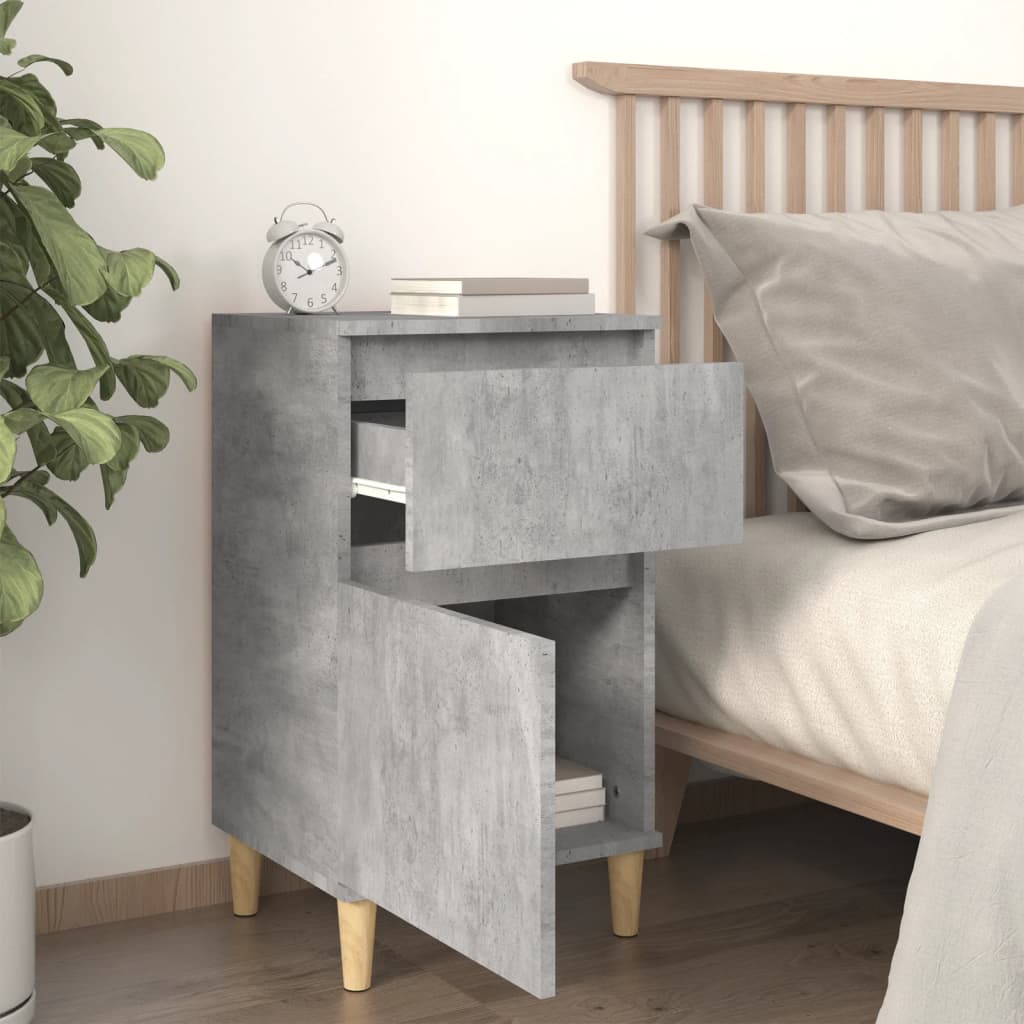 Κομοδίνο Γκρι Σκυροδέματος 40x35x70 εκ. - Pakobazaar