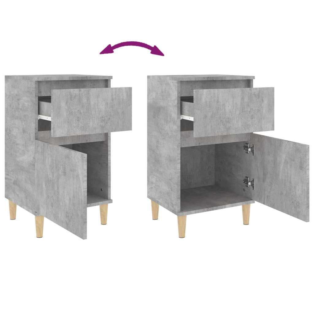 Κομοδίνο Γκρι Σκυροδέματος 40x35x70 εκ. - Pakobazaar