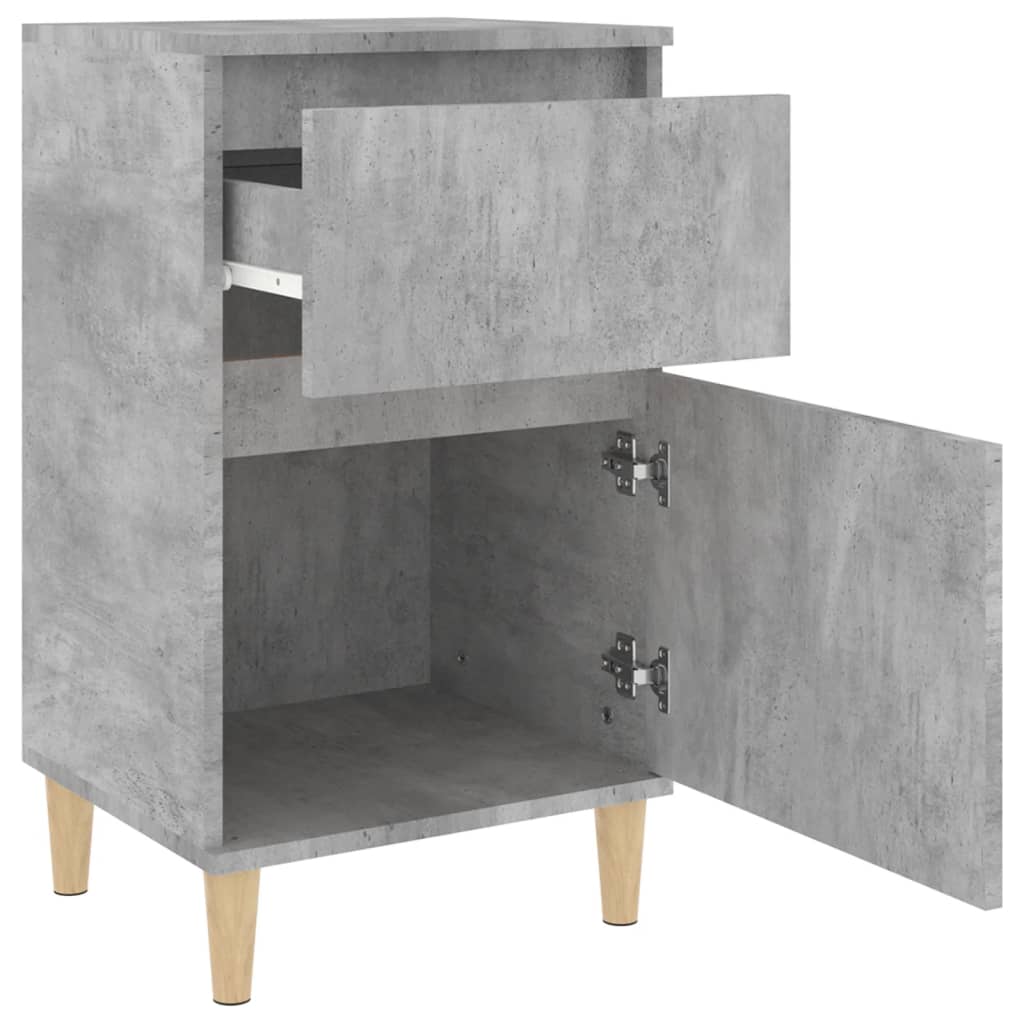 Κομοδίνα 2 τεμ. Γκρι Σκυροδέματος 40x35x70 εκ. - Pakobazaar