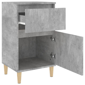 Κομοδίνα 2 τεμ. Γκρι Σκυροδέματος 40x35x70 εκ. - Pakobazaar