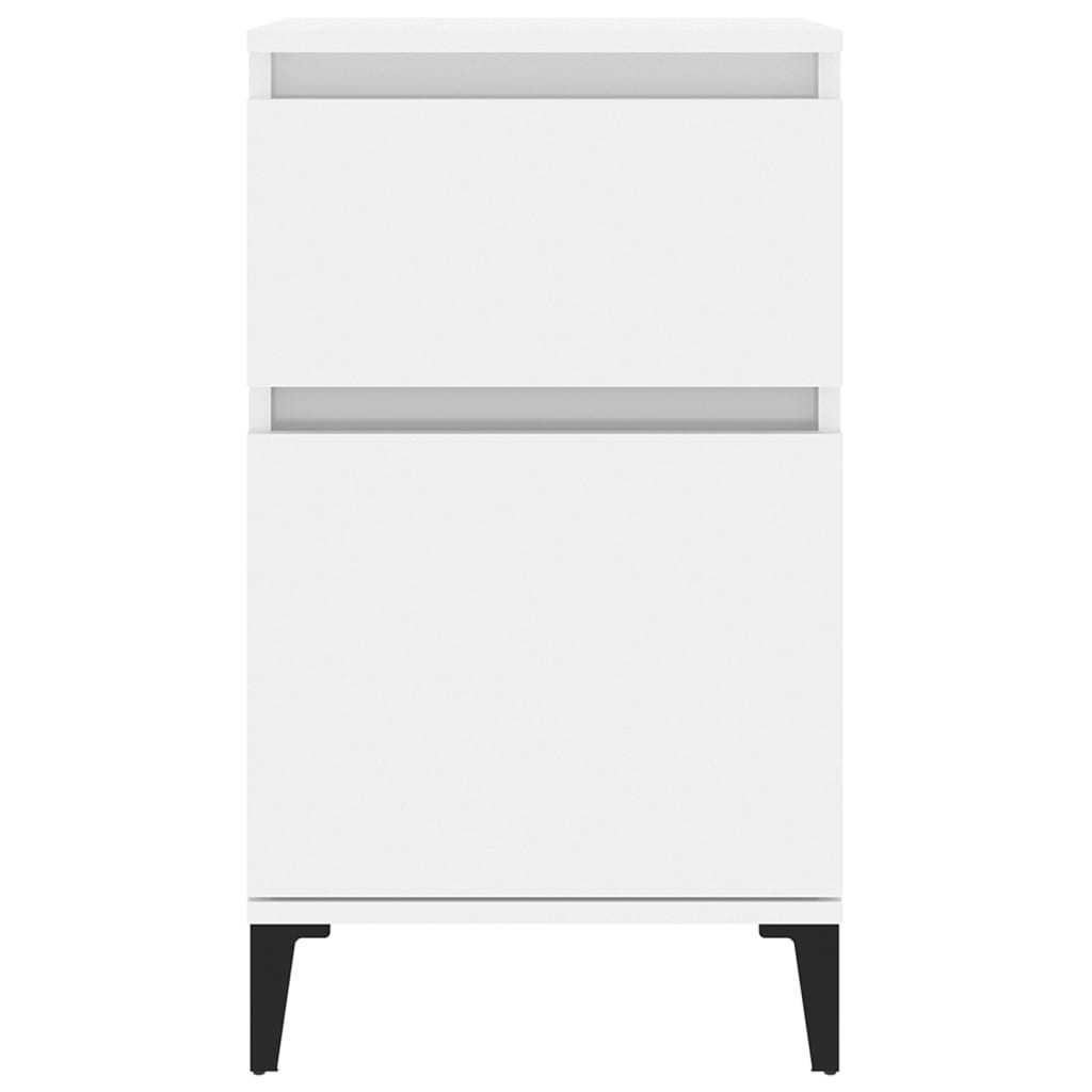 Κομοδίνο Γυαλιστερό Λευκό 40x35x70 εκ.