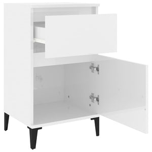 Κομοδίνο Γυαλιστερό Λευκό 40x35x70 εκ.