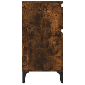 Κομοδίνα 2 τεμ. Καπνιστή Δρυς 40x35x70 εκ. - Pakobazaar