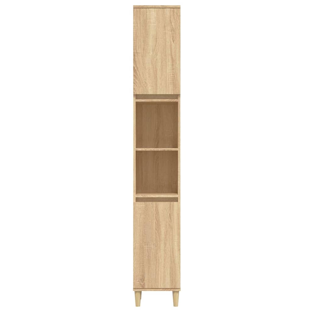 Ντουλάπι Μπάνιου Sonoma Δρυς 30x30x190 εκ. Επεξεργασμένο Ξύλο