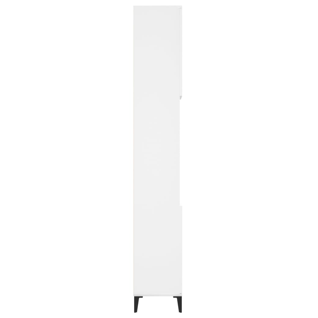 Ντουλάπι Μπάνιου Λευκό 30 x 30 x 190 εκ. από Επεξεργασμένο Ξύλο - Pakobazaar