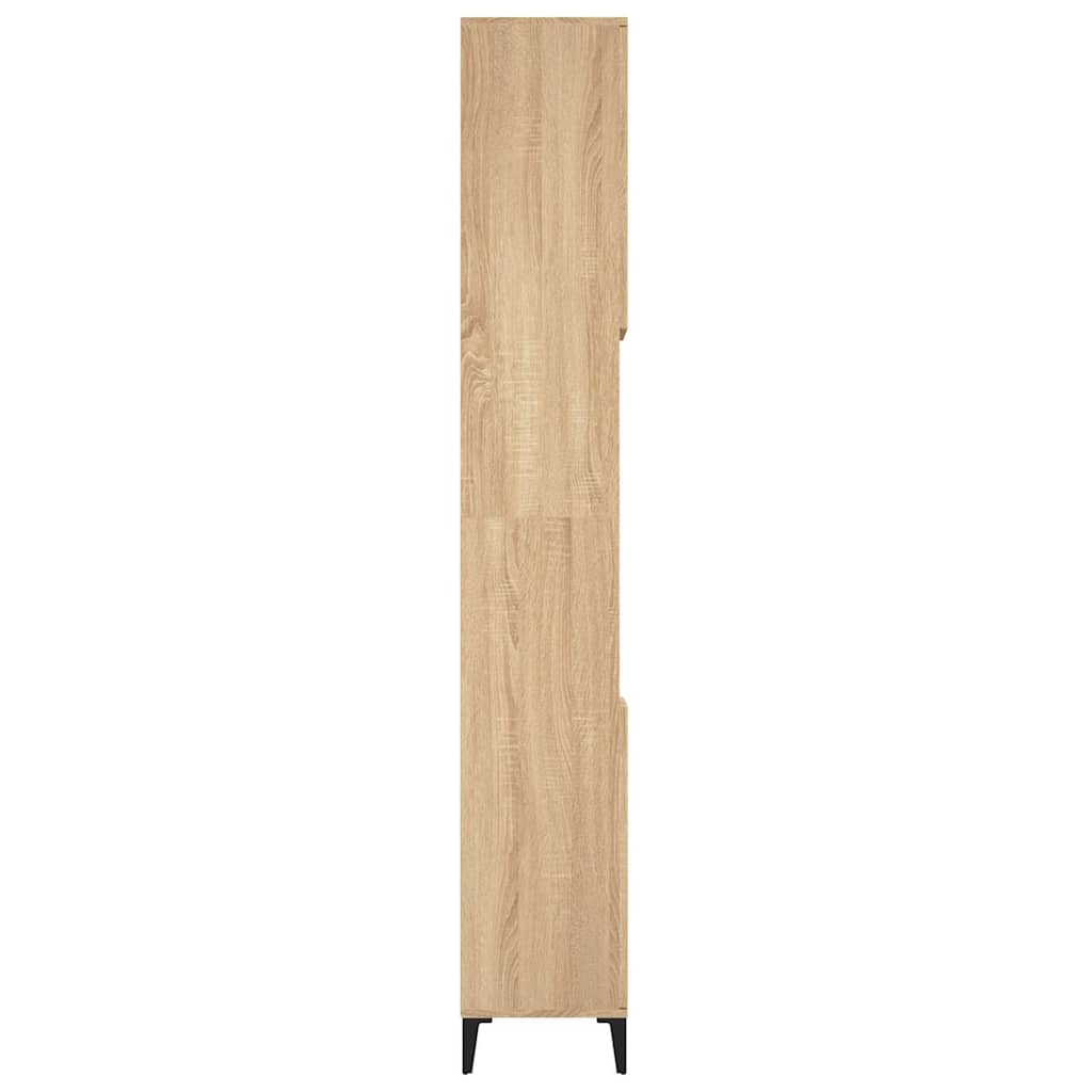 Ντουλάπι Μπάνιου Sonoma Δρυς 30x30x190 εκ. Επεξεργασμένο Ξύλο