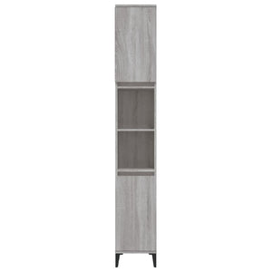 Ντουλάπι Μπάνιου Γκρι Sonoma 30x30x190 εκ. Επεξεργασμένο Ξύλο
