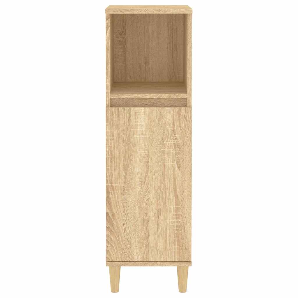 Ντουλάπι Μπάνιου Sonoma Δρυς 30x30x100 εκ. Επεξεργασμένο Ξύλο