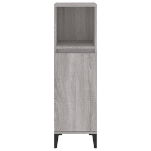 Ντουλάπι Μπάνιου Γκρι Sonoma 30x30x100 εκ. Επεξεργασμένο Ξύλο