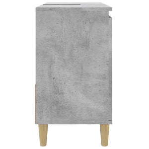 Ντουλάπι Μπάνιου Γκρι Σκυροδέματος 65x33x60 εκ. Επεξ. Ξύλο