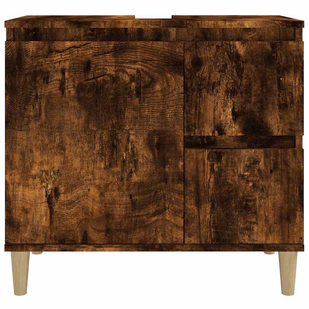 Ντουλάπι Μπάνιου Καπνιστή Δρυς 65x33x60 εκ. Επεξεργασμένο Ξύλο - Pakobazaar