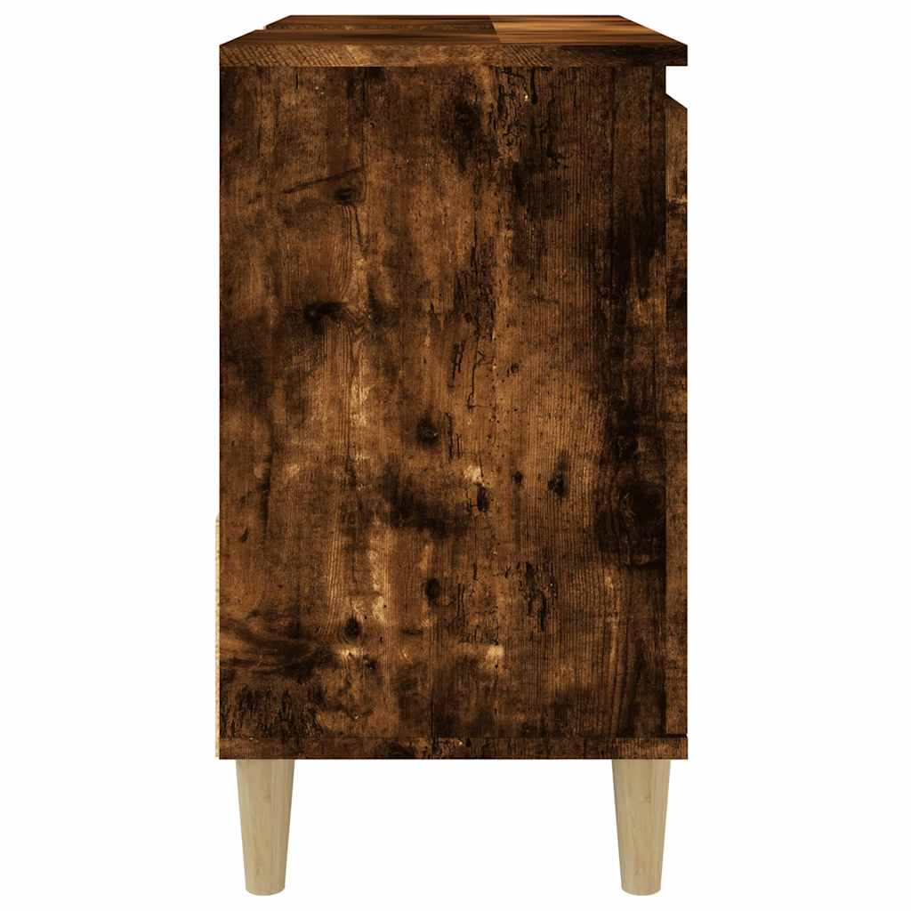 Ντουλάπι Μπάνιου Καπνιστή Δρυς 65x33x60 εκ. Επεξεργασμένο Ξύλο - Pakobazaar