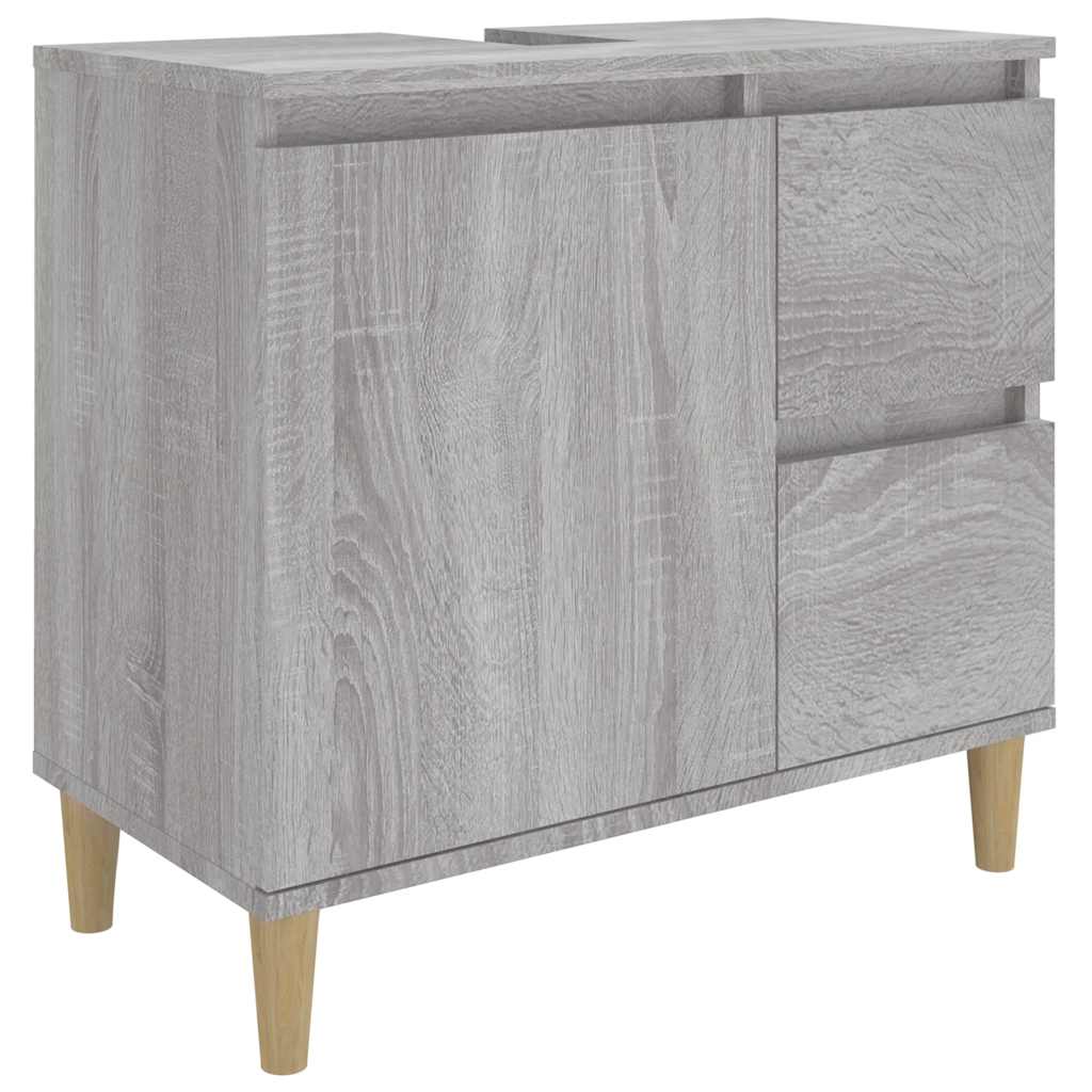 Ντουλάπι Μπάνιου Γκρι Sonoma 65x33x60 εκ. Επεξεργασμένο Ξύλο - Pakobazaar