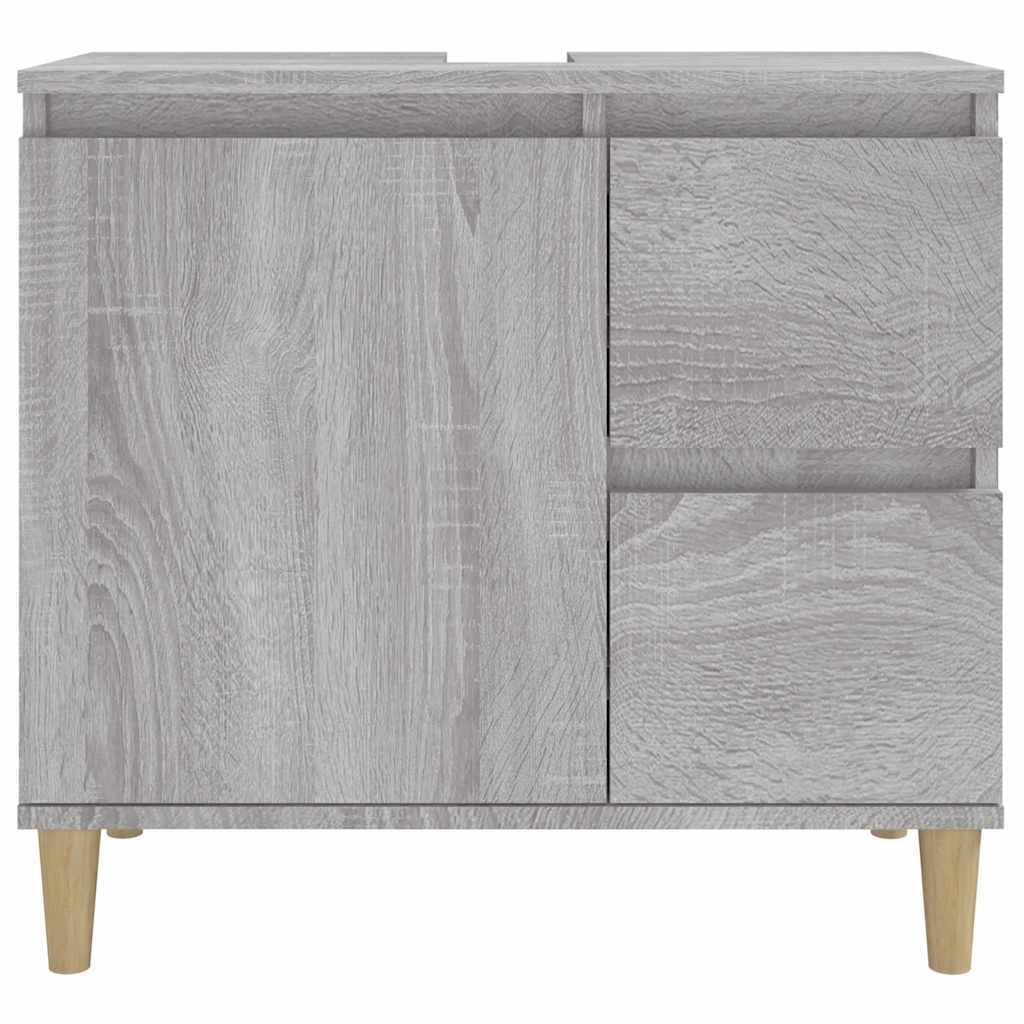 Ντουλάπι Μπάνιου Γκρι Sonoma 65x33x60 εκ. Επεξεργασμένο Ξύλο - Pakobazaar