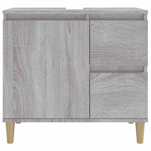 Ντουλάπι Μπάνιου Γκρι Sonoma 65x33x60 εκ. Επεξεργασμένο Ξύλο - Pakobazaar